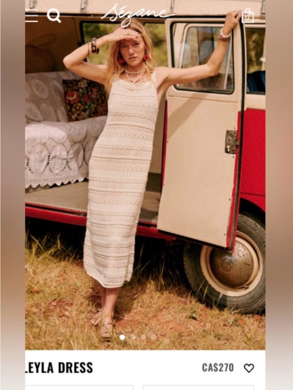 Sezane crochet drees